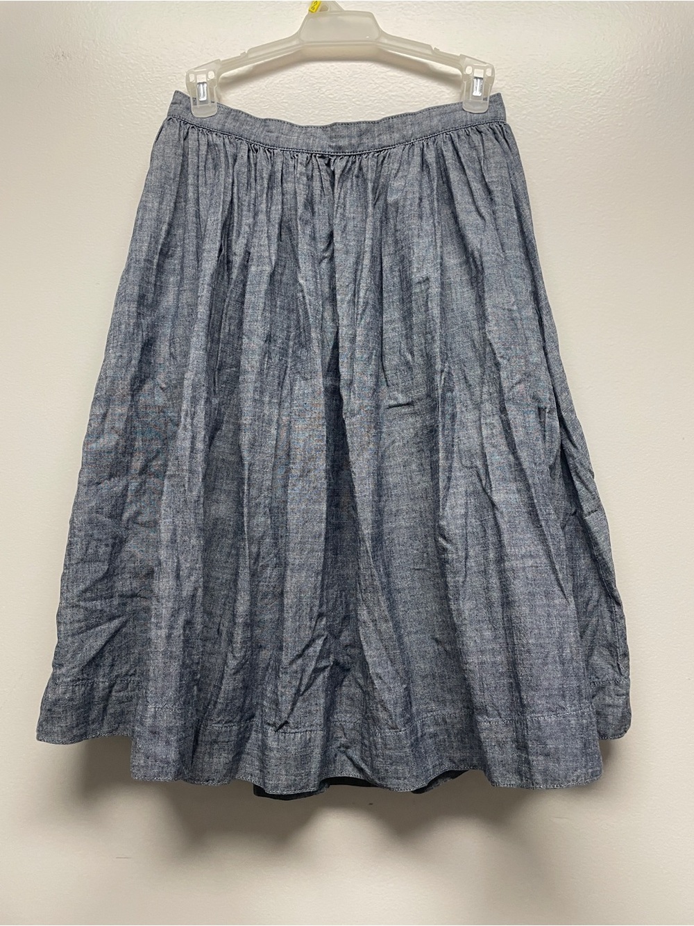 Muji Blue Chambray A-Line Skirt